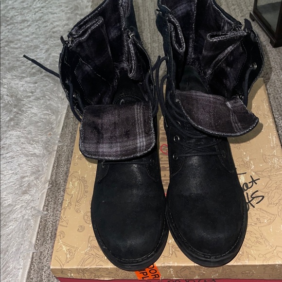 American Rag AESSEXBLK Lace up combat/moto boots - Picture 4 of 6